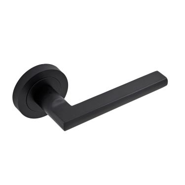 Click Here To Enlarge This Photo Of Eclipse 62119 Matt Black 'Auriga' Lever on Round Rose Set &lpar;Freestyle Range&rpar;