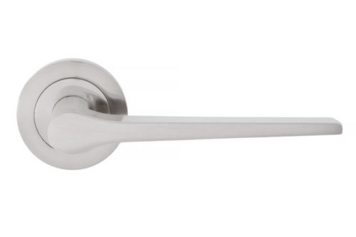 Click Here To Enlarge This Photo Of Eclipse 62132 Satin Nickel 'Monte' Lever on Round Rose Set &lpar;Freestyle Range&rpar;