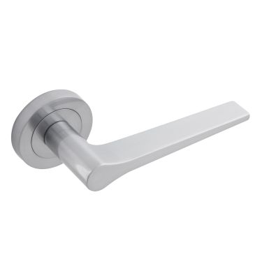 Click Here To Enlarge This Photo Of Eclipse 62136 Satin Chrome 'Monte' Lever on Round Rose Set &lpar;Freestyle Range&rpar;