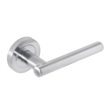 Click Here To Enlarge This Photo Of Eclipse 62156 Satin Chrome 'Corvette' T Bar Lever on Round Rose Set &lpar;Freestyle Range&rpar;