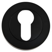 Eclipse 62263 Matt Black Euro Profile Escutcheon on Round Rose &lpar;Freestyle Range&rpar;