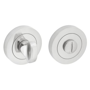 Click Here To Enlarge This Photo Of Eclipse 62691 Satin Nickel Thumbturn & Release on Round Rose &lpar;Freestyle Range&rpar;
