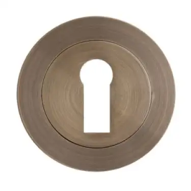 Click Here To Enlarge This Photo Of Eclipse 62761 Antique Bronze Standard Keyway Escutcheon on Round Rose &lpar;Freestyle Range&rpar;