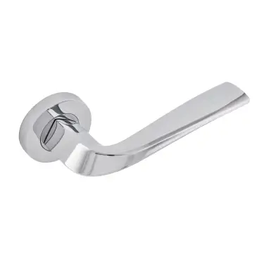 Click Here To Enlarge This Photo Of Eclipse 63220 Polished Chrome 'Lanza' Lever on Round Rose Set &lpar;Insignia Range&rpar;
