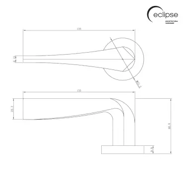 Click Here To Enlarge This Photo Of Eclipse 63220 Polished Chrome 'Lanza' Lever on Round Rose Set &lpar;Insignia Range&rpar;