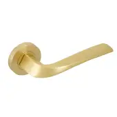 Eclipse 63223 Satin Brass 'Lanza' Lever on Round Rose Set &lpar;Insignia Range&rpar;