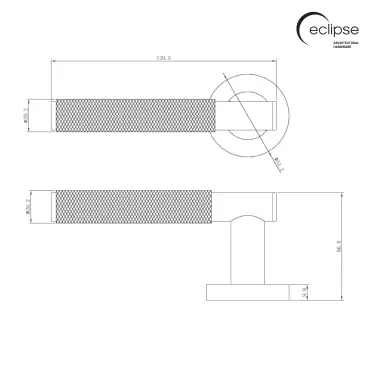 Click Here To Enlarge This Photo Of Eclipse 63235 Antique Bronze Knurled Lever on Round Rose Set &lpar;Insignia Range&rpar;