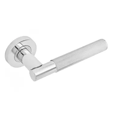 Click Here To Enlarge This Photo Of Eclipse 63240 Polished Chrome 'Linear' Lever on Round Rose Set &lpar;Insignia Range&rpar;