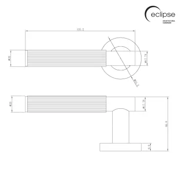 Click Here To Enlarge This Photo Of Eclipse 63242 Satin Nickel 'Linear' Lever on Round Rose Set &lpar;Insignia Range&rpar;