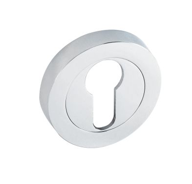 Click Here To Enlarge This Photo Of Eclipse 31163 Polished Chrome Euro Profile Escutcheon on Round Rose &lpar;Insignia Range&rpar;