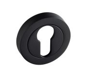 Eclipse 63564 Matt Black Euro Profile Escutcheon on Round Rose &lpar;Insignia Range&rpar;