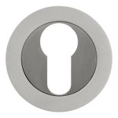 Eclipse 63568 Black Nickel&sol;Satin Nickel Euro Escutcheon on Round Rose &lpar;Insignia Range&rpar;