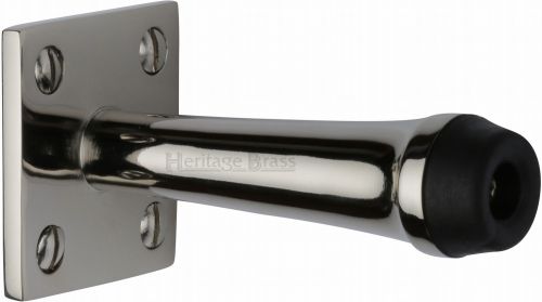 Click Here To Enlarge This Photo Of V1190 76-PNF Heritage Brass Wall Mounted Door Stop 76mm Polished Nickel Finish