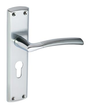 Click Here To Enlarge This Photo Of Eclipse 63144 Polished&sol;Satin Chrome 'Tifosi' Lever Euro Profile Lock &lpar;47&period;5mm&rpar; Set