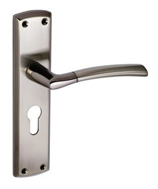 Click Here To Enlarge This Photo Of Eclipse 63148 Black Nickel&sol;Satin Nickel 'Tifosi' Lever Euro Profile Lock &lpar;47&period;5mm&rpar; Set