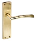 Eclipse 63150 Polished&sol;Satin Brass 'Tifosi' Lever Latch Set
