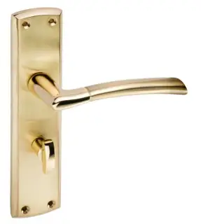 Eclipse 63151 Polished&sol;Satin Brass 'Tifosi' Lever Bathroom Set