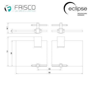 Click Here To Enlarge This Photo Of Eclipse 80115 &lpar;801 Series&rpar; Polished Chrome Glass Shelf