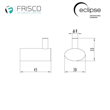 Click Here To Enlarge This Photo Of Eclipse 80126 &lpar;801 Series&rpar; Matt Black Single Robe Hook