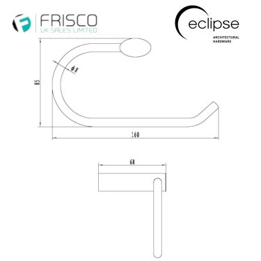 Click Here To Enlarge This Photo Of Eclipse 80129 &lpar;801 Series&rpar; Matt Black Toilet Roll Holder