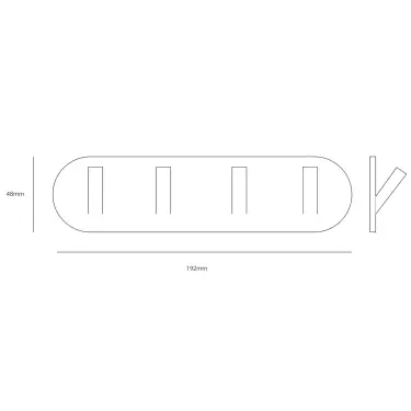 Click Here To Enlarge This Photo Of Eclipse 34736 Satin Stainless Steel Self Adhesive Quad Angled Coat Hook