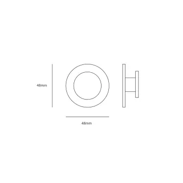 Click Here To Enlarge This Photo Of Eclipse 34742 Satin Stainless Steel Self Adhesive Single Circular Coat Hook