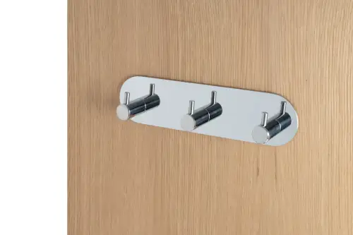 Click Here To Enlarge This Photo Of Eclipse 34749 Polished Stainless Steel Self Adhesive Trio Coat Hook