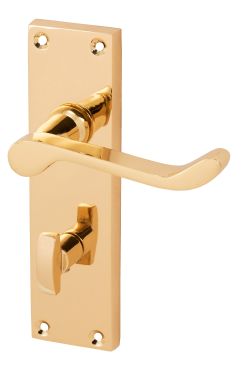 Click Here To Enlarge This Photo Of Eclipse 25673 Victorian Scroll Polished Brass Contract Lever Bathroom Set