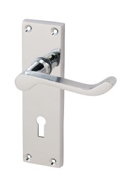 Click Here To Enlarge This Photo Of Eclipse 31315 Victorian Scroll Polished Chrome 'Picasso' Lever Lock Set