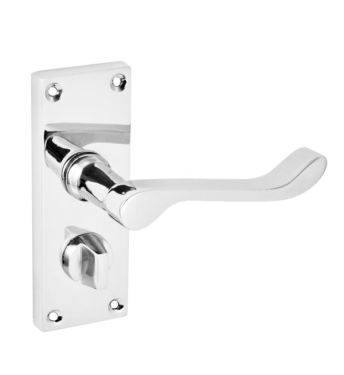 Click Here To Enlarge This Photo Of Eclipse 31318 Victorian Scroll Polished Chrome 'Picasso' Lever Privacy Set