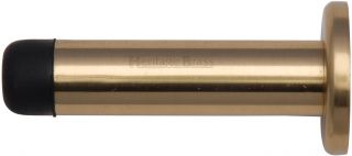 V1192 64-PB Heritage Brass Projection Door Stop 64mm &lpar;75mm projection inc buffer&rpar; Polished Brass Finish