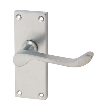 Click Here To Enlarge This Photo Of Eclipse 37316 Victorian Scroll Satin Chrome 'Picasso' Lever Latch Set