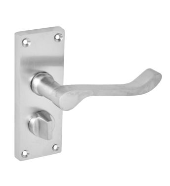 Click Here To Enlarge This Photo Of Eclipse 37318 Victorian Scroll Satin Chrome 'Picasso' Lever Privacy Set