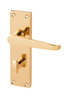 Click Here To Enlarge This Photo Of Eclipse 25663 Victorian Straight Polished Brass Contract Lever Bathroom Set