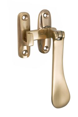 Click Here To Enlarge This Photo Of Eclipse 21162 Victorian Pattern Polished Brass Hook&sol;Mortice Casement Fastener