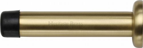 Click Here To Enlarge This Photo Of V1192 76-SB Heritage Brass Projection Door Stop 76mm &lpar;87mm projection inc buffer&rpar; Satin Brass Finish