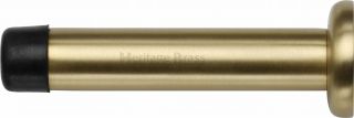 V1192 76-SB Heritage Brass Projection Door Stop 76mm &lpar;87mm projection inc buffer&rpar; Satin Brass Finish
