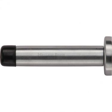 Click Here To Enlarge This Photo Of V1192 76-SC Heritage Brass Projection Door Stop 76mm  &lpar;87mm projection inc buffer&rpar; Satin Chrome Finish