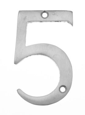 Click Here To Enlarge This Photo Of Eclipse 37840 Satin Chrome 76mm Victorian Pattern Face Fix Numeral 5