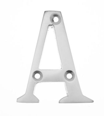 Click Here To Enlarge This Photo Of Eclipse 37846 Satin Chrome 63mm Victorian Pattern Face Fix Letter A