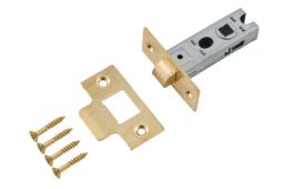 Eclipse 70270 63mm Bolt Through Tubular Mortice Latch - Electro Brass