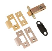 Eclipse 70279 63mm Heavy Sprung Tubular Latch - Polished Brass&sol;Satin Chrome