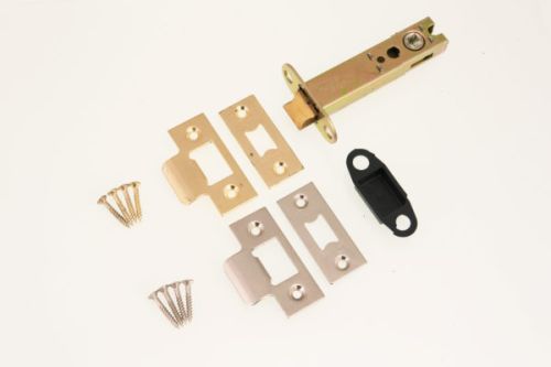 Click Here To Enlarge This Photo Of Eclipse 70281 102mm Heavy Sprung Tubular Latch - Polished Brass&sol;Satin Chrome