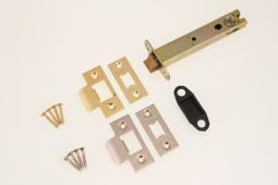 Eclipse 70282 127mm Heavy Sprung Tubular Latch - Polished Brass&sol;Satin Chrome