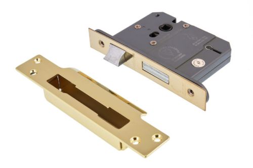 Click Here To Enlarge This Photo Of Eclipse 70062 76mm Heavy Duty 5 Lever Mortice Sashlock &lpar;BS3621&rpar; - Polished Brass