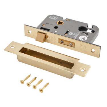 Click Here To Enlarge This Photo Of Eclipse 71092 63mm CE Fire Rated Euro Profile Sashlock - Polished Brass