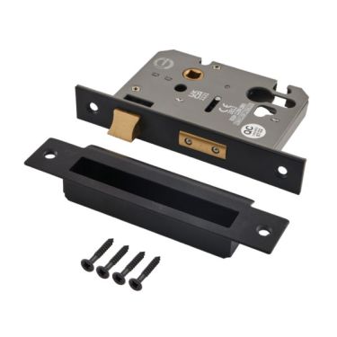 Click Here To Enlarge This Photo Of Eclipse 71521 76mm CE Fire Rated Euro Profile Sashlock - Matt Black