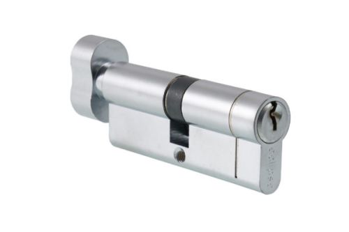 Click Here To Enlarge This Photo Of Eclipse 70402 80mm 6-Pin Architectural Euro Profile Cylinder & Turn - Satin Chrome