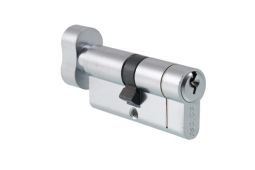 Eclipse 70415 Keyed Alike 70mm 6-Pin Architectural Euro Profile Cylinder & Turn - Satin Chrome