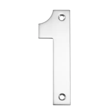 Click Here To Enlarge This Photo Of Eclipse 34771 Polished Stainless Steel &lpar;G304&rpar; 102mm Face Fix Numeral 1